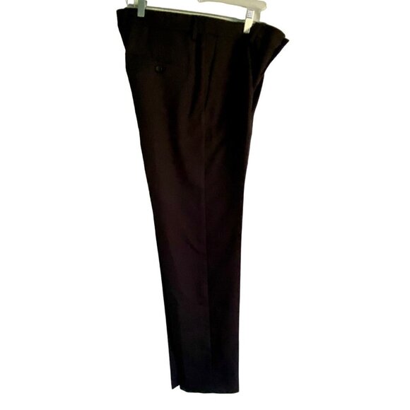 Haggar Slim Straight All Day Comfort Black Polyester Pants Men's Size 34 x 32 - Picture 2 of 6